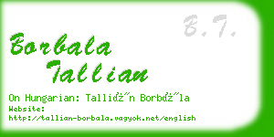 borbala tallian business card